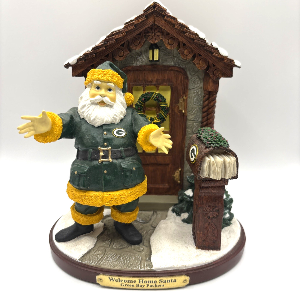 Green Bay Packers Welcome Home Santa Figurine Memory Company NFL Limited Edition